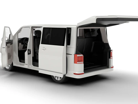 Volkswagen Tranporter T6 Multivan 2019 HQ 3D Model