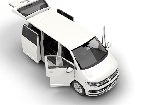 Volkswagen Tranporter T6 Multivan 2019 HQ 3Dモデル