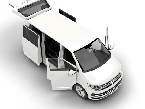 Volkswagen Tranporter T6 Multivan 2019 HQ 3D Model