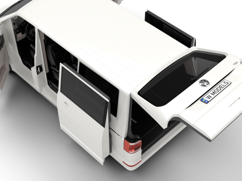 Volkswagen Tranporter T6 Multivan 2019 HQ 3Dモデル