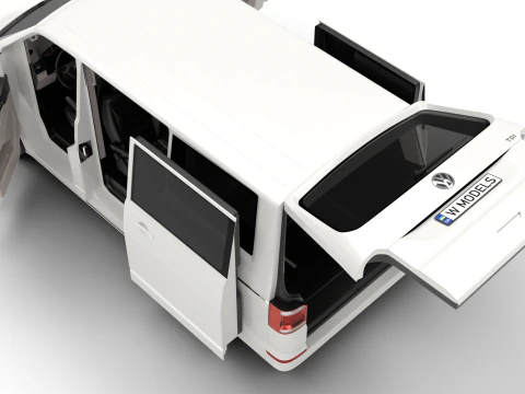 Volkswagen Tranporter T6 Multivan 2019 HQ 3D Model