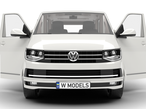 Volkswagen Tranporter T6 Multivan 2019 HQ 3Dモデル