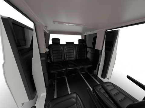 Volkswagen Tranporter T6 Multivan 2019 HQ 3Dモデル