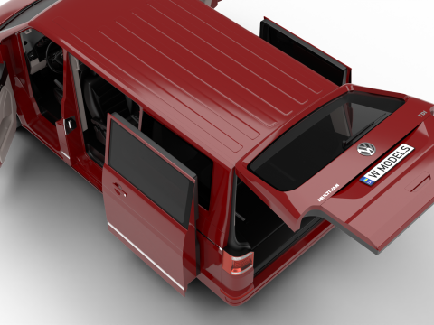 Volkswagen Tranporter T6 Multivan 2019 HQ 3D-Modell