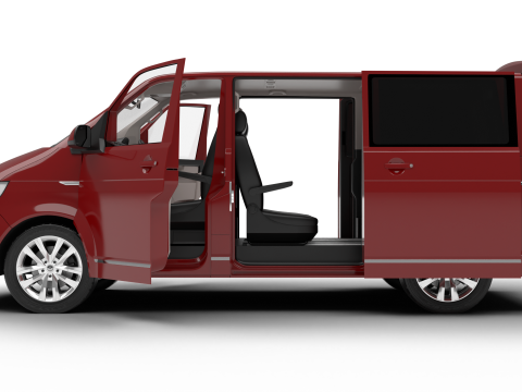 Volkswagen Tranporter T6 Multivan 2019 HQ 3D-Modell