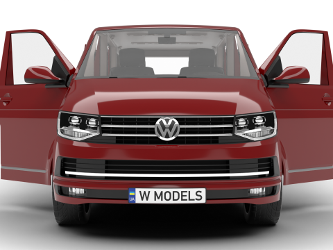 Volkswagen Tranporter T6 Multivan 2019 HQ 3D-Modell