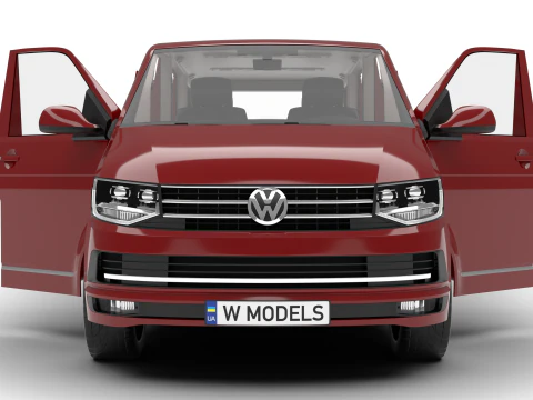 Volkswagen Transporter T6 Multivan 2019 HQ Modelo 3D