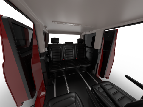 Volkswagen Tranporter T6 Multivan 2019 HQ 3D-Modell