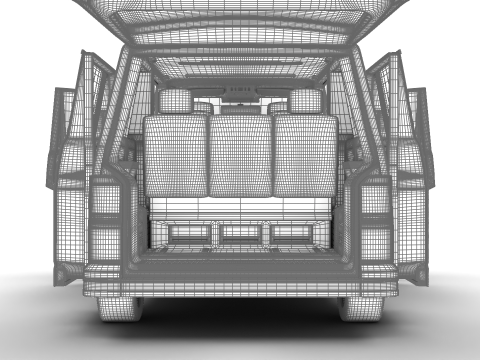 Volkswagen Tranporter T6 Multivan 2019 HQ 3D-Modell