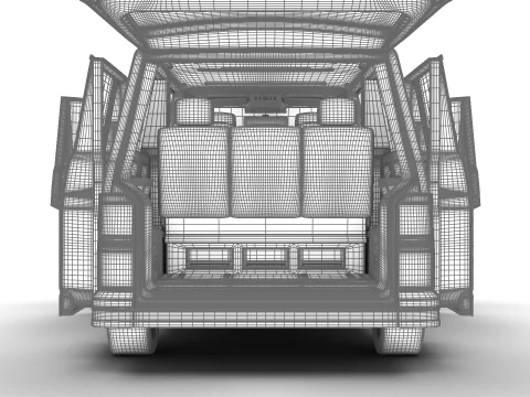 Volkswagen Transporter T6 Multivan 2019 HQ Modelo 3D