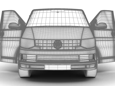 Volkswagen Transporter T6 Multivan 2019 HQ Modelo 3D