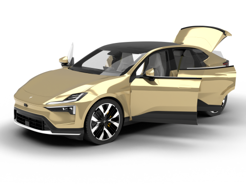 Polestar 4 2024 HQ 3Dモデル
