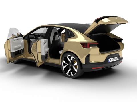 Polestar 4 2024 HQ 3D Модель