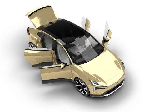 Polestar 4 2024 HQ 3D Модель