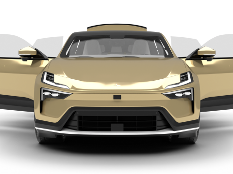 Polestar 4 2024 HQ 3D Модель
