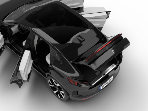 Polestar 4 2024 HQ 3Dモデル