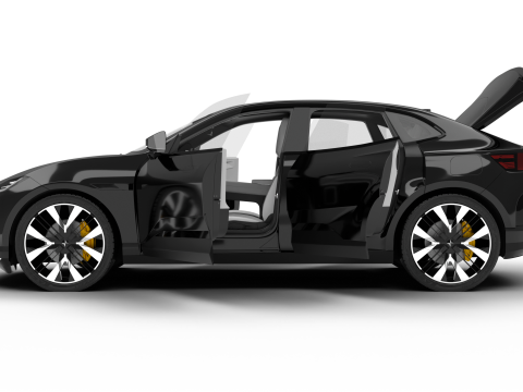 Polestar 4 2024 HQ 3Dモデル