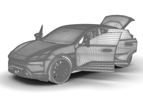 Polestar 4 2024 HQ 3Dモデル