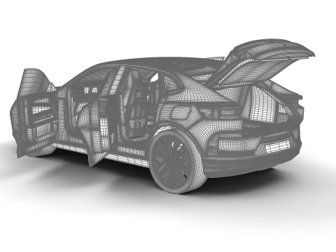 Polestar 4 2024 HQ 3Dモデル
