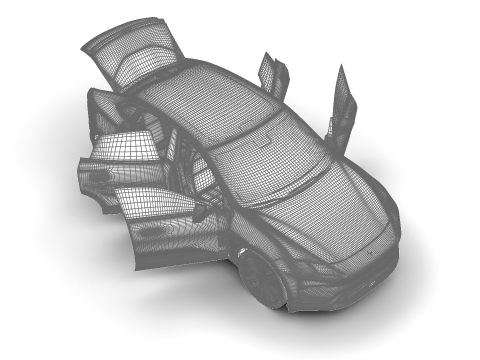 Polestar 4 2024 HQ 3Dモデル