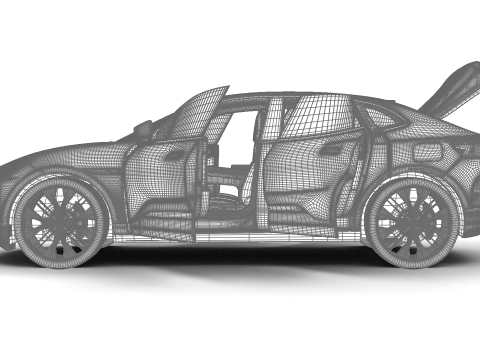 Polestar 4 2024 HQ 3Dモデル