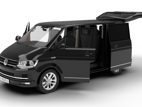 Volkswagen T6 Transporter 2019 HQ 3D Model