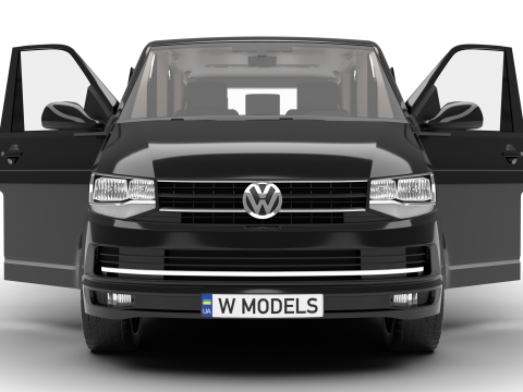 Volkswagen T6 Transporter 2019 HQ 3D 모델