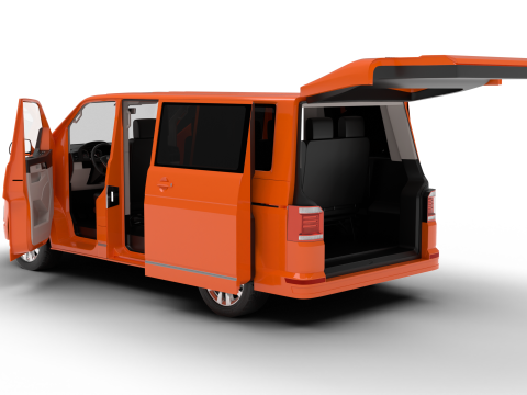 Volkswagen T6 Transporter 2019 HQ 3D Model