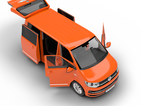 Volkswagen T6 Transporter 2019 HQ 3D Model