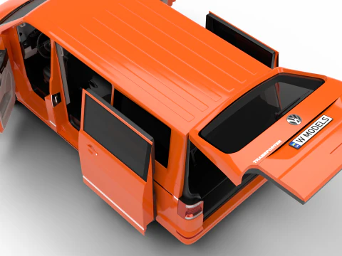 Volkswagen T6 Transporter 2019 HQ 3D Model