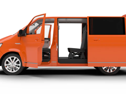 Volkswagen T6 Transporter 2019 HQ 3D Model