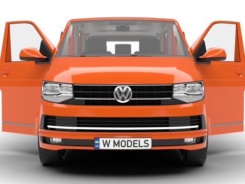Volkswagen T6 Transporter 2019 HQ 3D Model