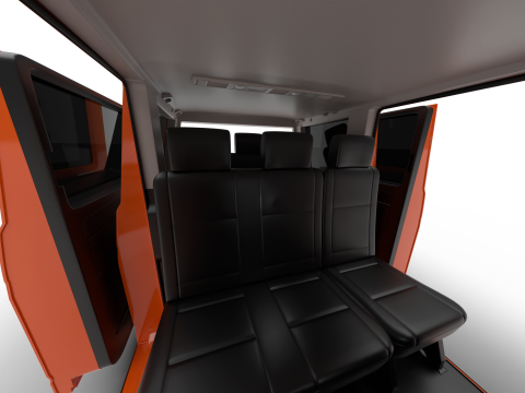 Volkswagen T6 Transporter 2019 HQ 3D Model