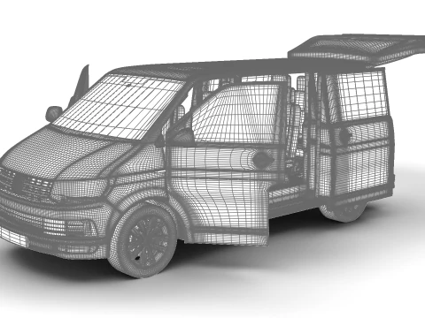 Volkswagen T6 Transporter 2019 HQ 3D Model
