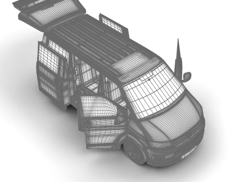 Volkswagen T6 Transporter 2019 HQ 3D Model