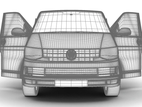 Volkswagen T6 Transporter 2019 HQ 3D Model