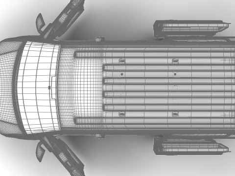 Volkswagen T6 Transporter 2019 HQ 3D Model