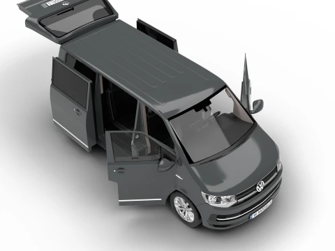 Volkswagen T6 Transporter 2019 HQ 3D Model