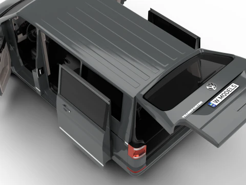 Volkswagen T6 Transporter 2019 HQ 3D Model