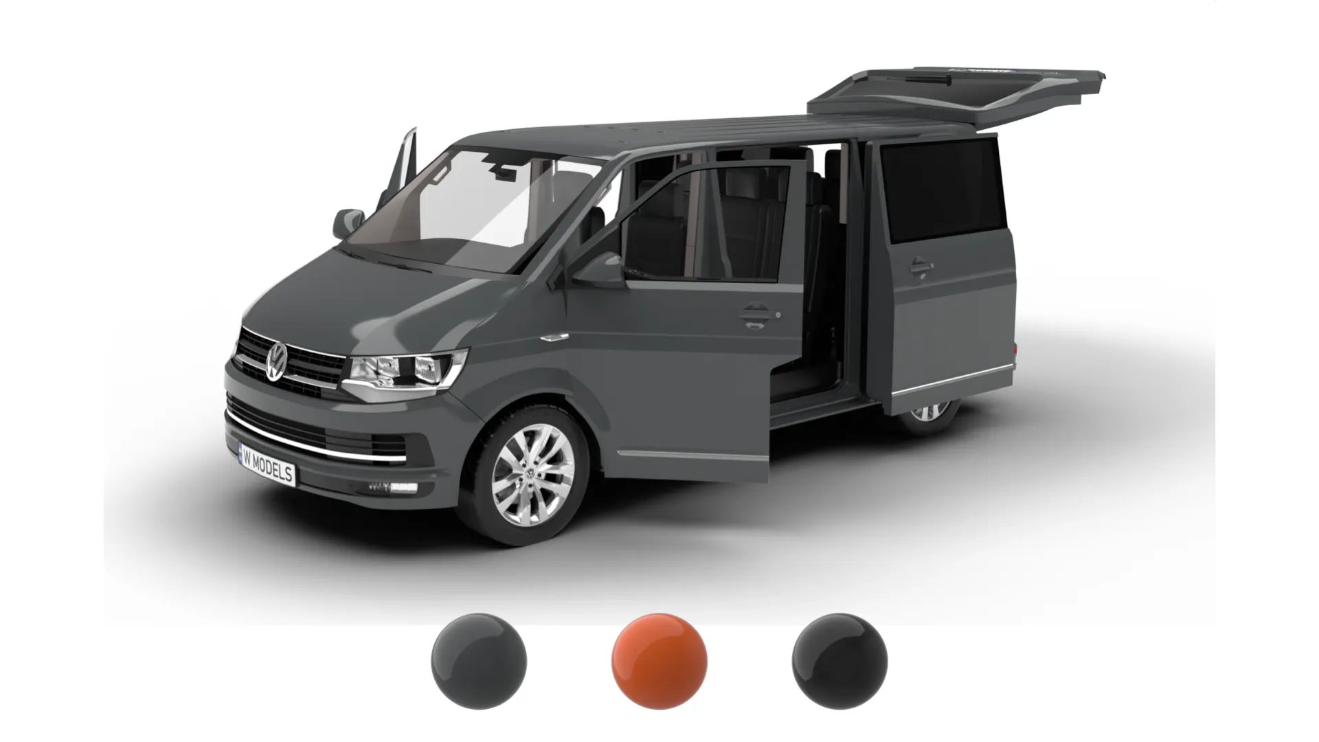 Volkswagen T6 Transporter 2019 QG Modèle 3D .c4d .max .obj .3ds .fbx .stl .blend 