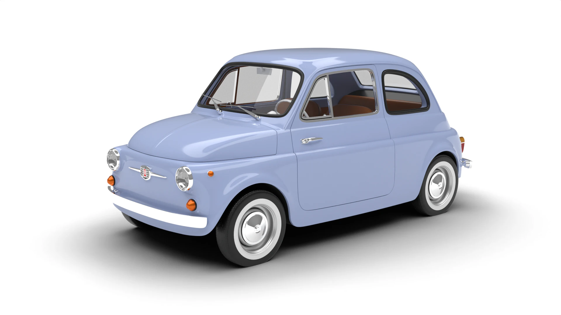 Fiat 500 1959 3D Model .c4d .max .obj .3ds .fbx .stl .blend