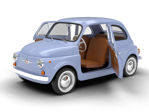 Fiat 500 1959 HQ 3D Модель