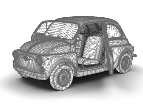Fiat 500 1959 HQ 3D Model