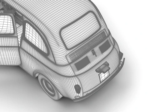 Fiat 500 1959 HQ 3D Model