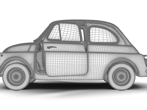 Fiat 500 1959 HQ 3D Model