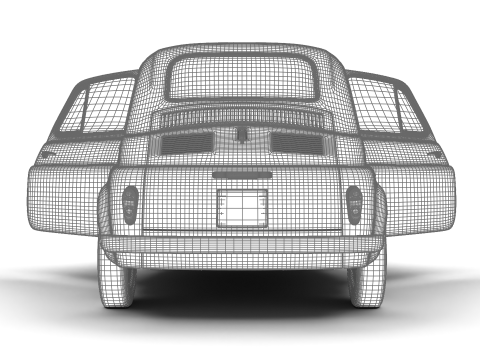 Fiat 500 1959 HQ 3D 模型