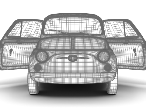 Fiat 500 1959 HQ 3D 模型