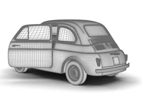 Fiat 500 1959 HQ 3D Model