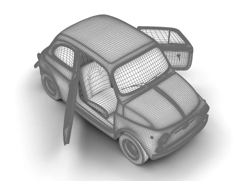 Fiat 500 1959 HQ 3D Model