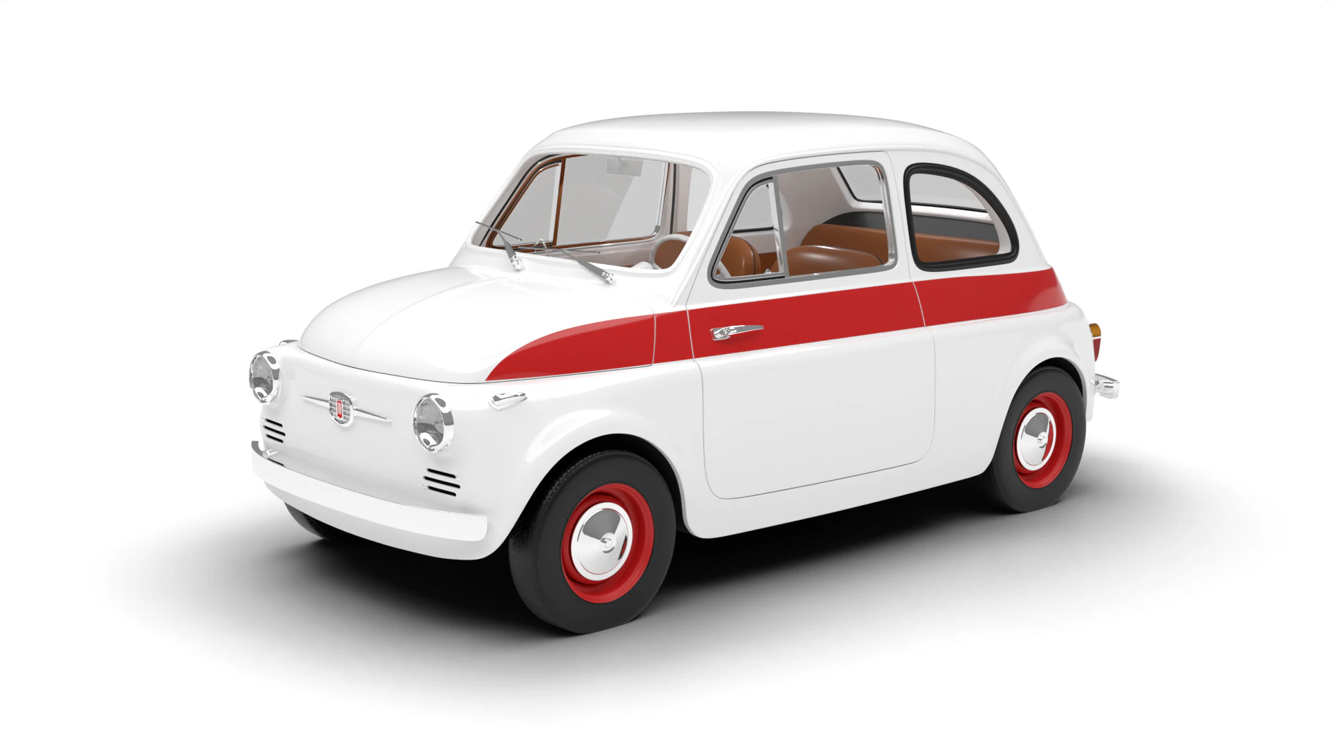 Fiat 500 N Sport 1959 3D Model .c4d .max .obj .3ds .fbx .stl .blend 